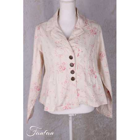 Les Ours Veste courte Agave Liberty bouquet en popeline