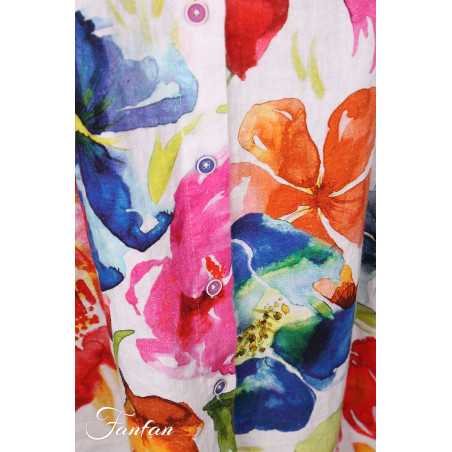 Dolcezza Jupe 26701Basak Erarslan Lin à fleurs