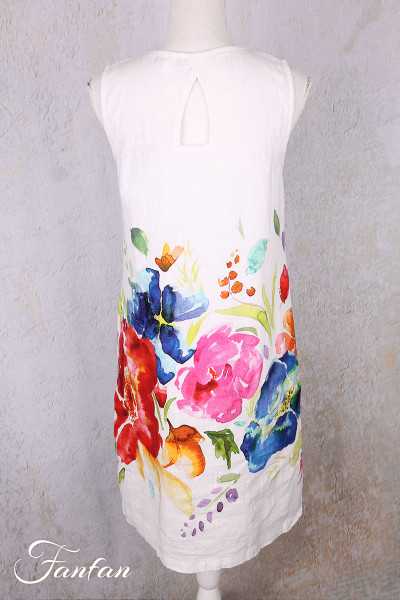 Dolcezza Robe 26703 Basak Erarslan Lin à fleurs