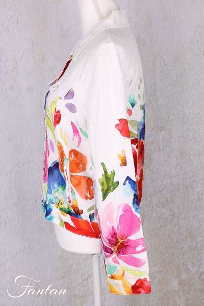 Dolcezza Veste courte 26705 Basak Erarslan lin à fleurs