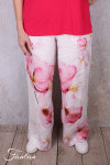 Dolcezza Pantalon 26684 Yuri Kraft Lin à fleurs