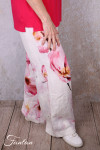 Dolcezza Pantalon 26684 Yuri Kraft Lin à fleurs