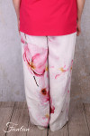 Dolcezza Pantalon 26684 Yuri Kraft Lin à fleurs