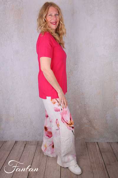 Dolcezza Pantalon 26684 Yuri Kraft Lin à fleurs