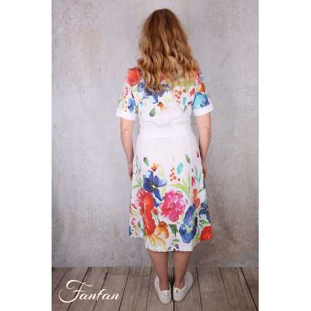 Dolcezza Robe 26708 Basak Erarslan imprimé fleurs