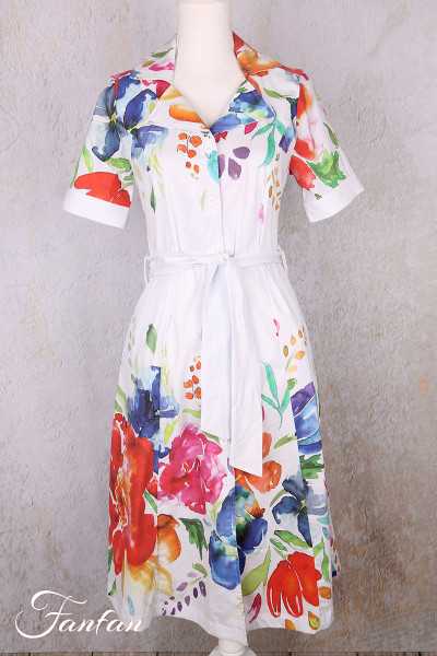 Dolcezza Robe 26708 Basak Erarslan imprimé fleurs