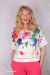 Dolcezza Top 26700 Basak Erarslan Lin à fleurs