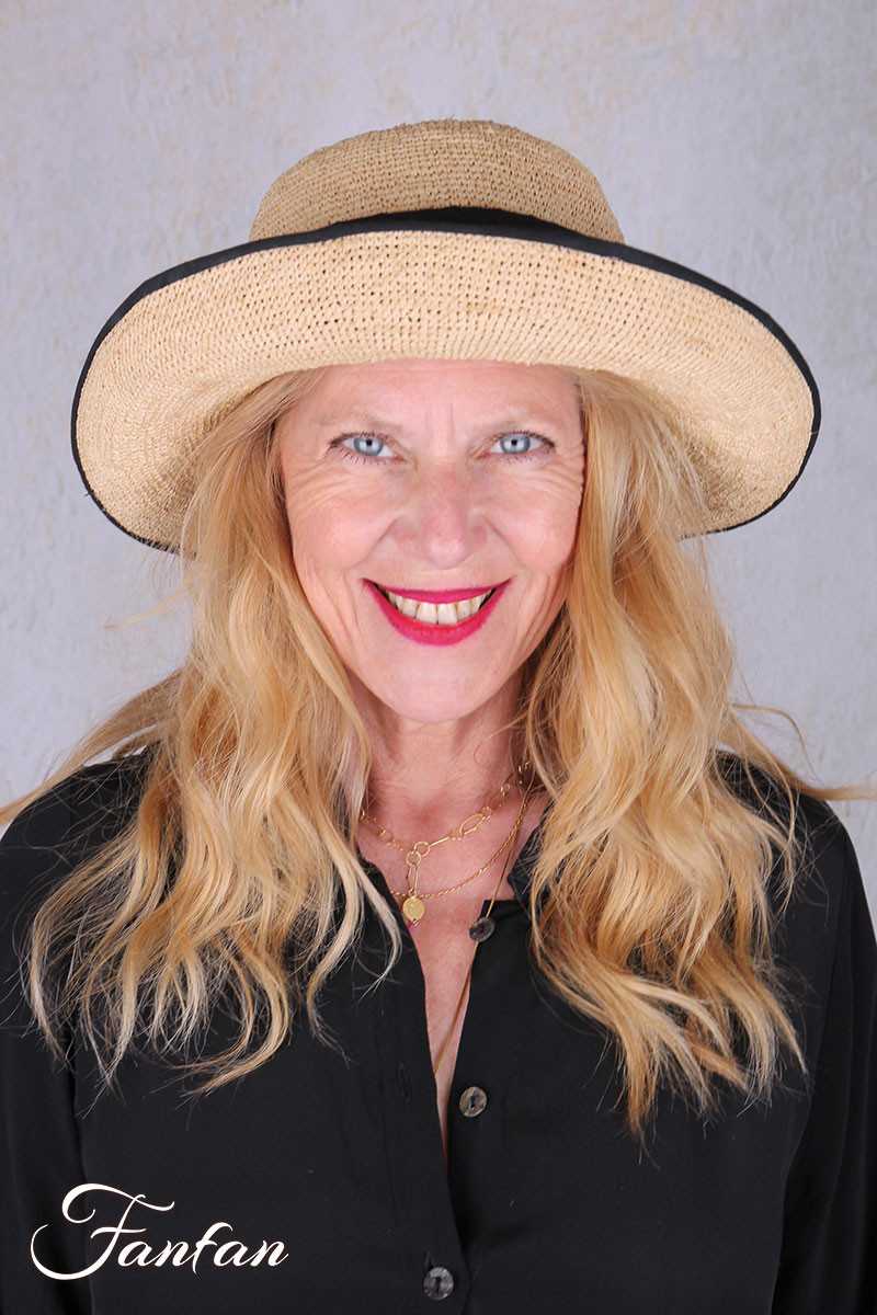 Rabarany Chapeau de soleil en raphia Naturel B9F