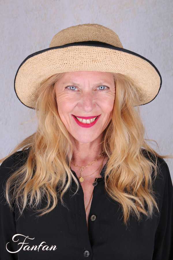 Rabarany Chapeau de soleil en raphia Naturel B9F