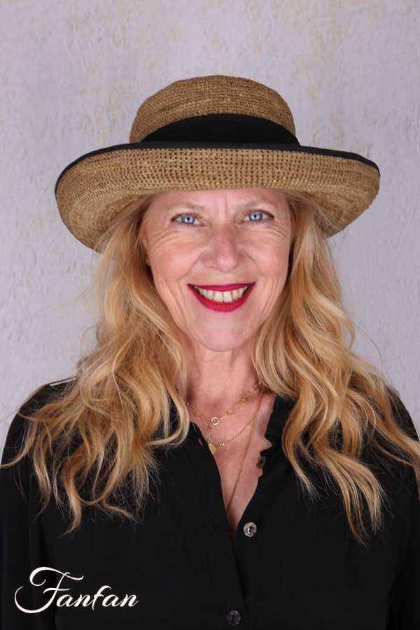 Rabarany Chapeau de soleil en raphia Lin B9F