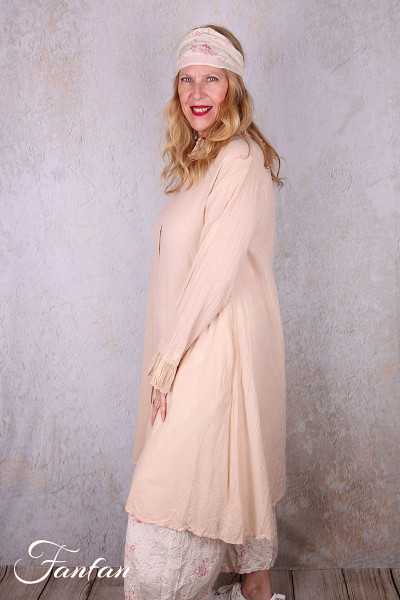 Les Ours Veste longue Mina stripe rose en coton