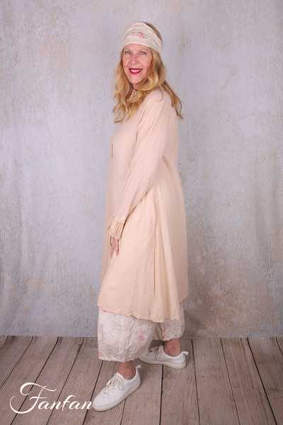 Les Ours Veste longue Mina stripe rose en coton