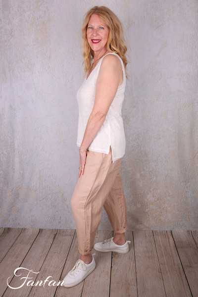 Les Ours Pantalon Gaston Blush en coton et lin