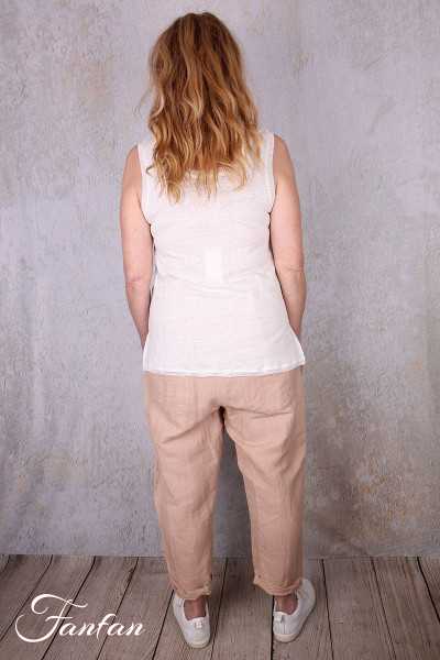 Les Ours Pantalon Gaston Blush en coton et lin
