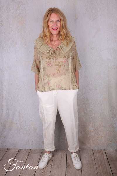 Les Ours Chemise Niki Fleurs Verveine voile de coton