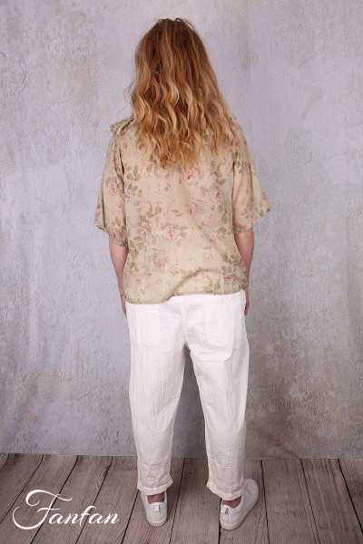 Les Ours Chemise Niki Fleurs Verveine voile de coton