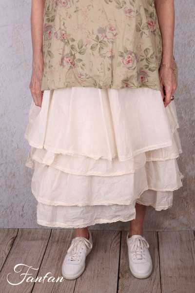 Les Ours Jupon Madeleine écru organza de coton