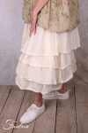 Les Ours Jupon Madeleine écru organza de coton