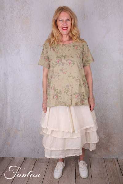 Les Ours Jupon Madeleine écru organza de coton