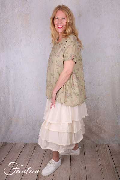 Les Ours Jupon Madeleine écru organza de coton