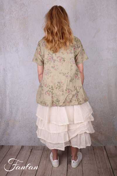 Les Ours Jupon Madeleine écru organza de coton