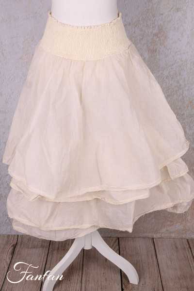 Les Ours Jupon Madeleine écru organza de coton