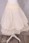 Les Ours Jupon Madeleine écru organza de coton