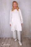 Ewa i walla Tunique 44192 Soli coton blanc brodé