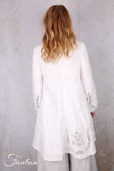 Ewa i walla Tunique 44192 Soli coton blanc brodé