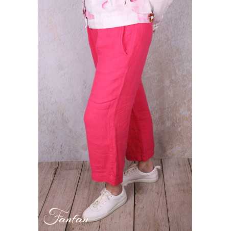 Dolcezza Pantalon 26224 Fuchsia en lin
