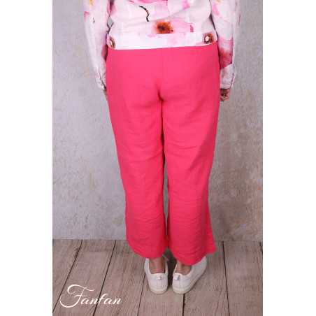 Dolcezza Pantalon 26224 Fuchsia en lin