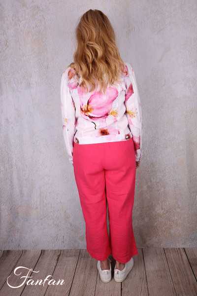 Dolcezza Pantalon 26224 Fuchsia en lin