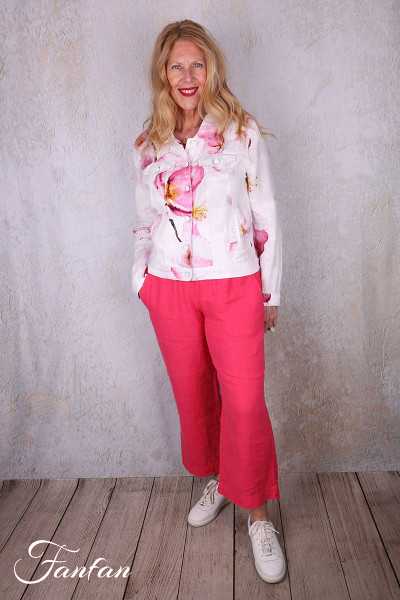 Dolcezza Pantalon 26224 Fuchsia en lin
