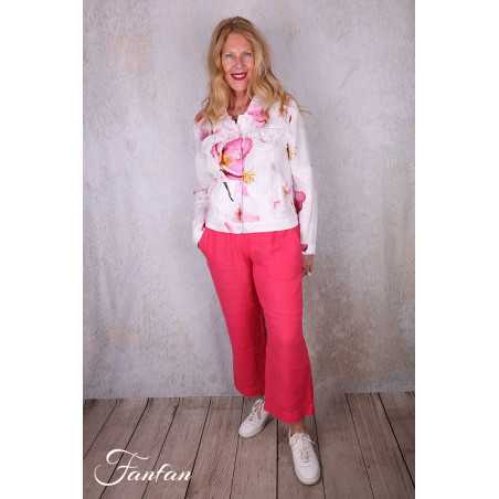Dolcezza Pantalon 26224 Fuchsia en lin