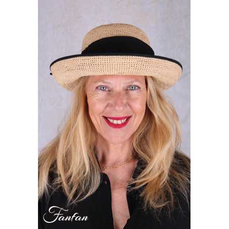 Rabarany Chapeau de soleil en raphia Naturel B9F
