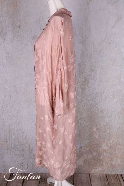 Grizas Manteau soie et coton 91008 rose poudré