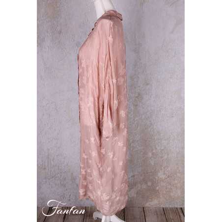 Grizas Manteau soie et coton 91008 rose poudré