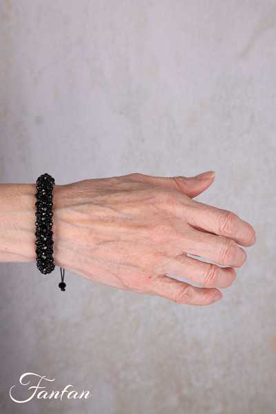 PLÜ-Plus la vie Bracelet LUX Brac 1624 perles noires PM