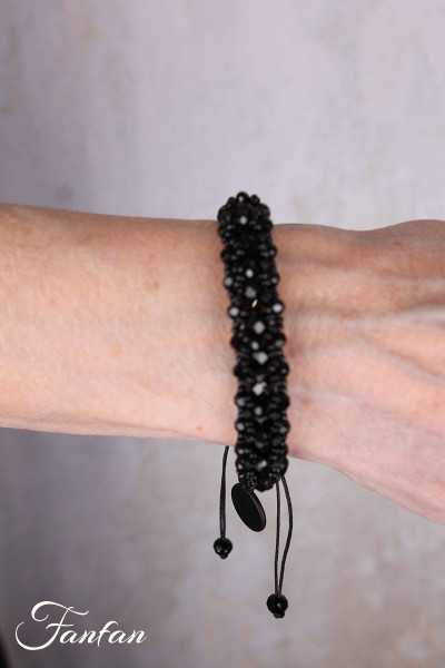 PLÜ-Plus la vie Bracelet LUX Brac 1624 perles noires PM