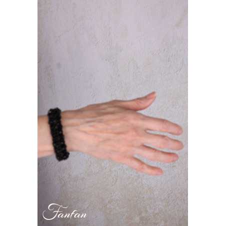 PLÜ-Plus la vie Bracelet LUX Brac 1624 perles noires PM