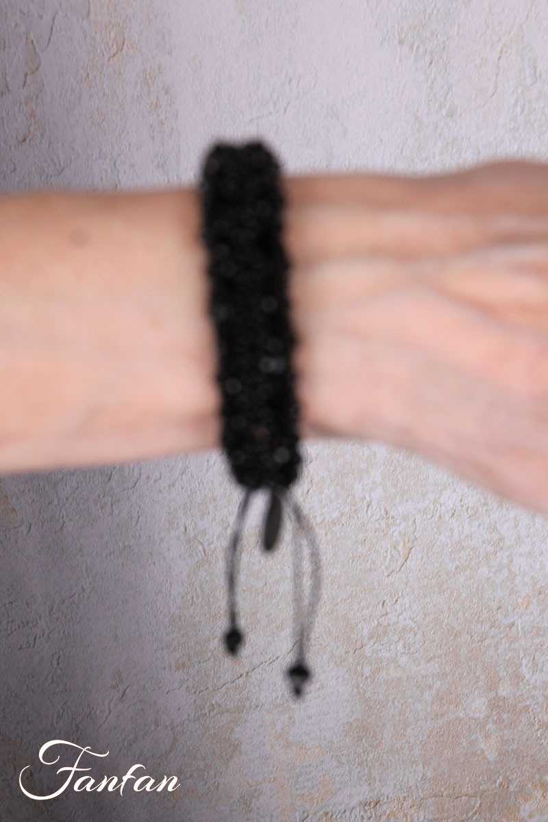PLÜ-Plus la Vie Bracelet Luxe Brac 1625 Perles noires