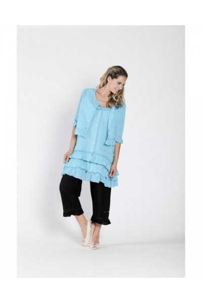 Rhum Raisin Veste Jean de florette n°77 Bleu