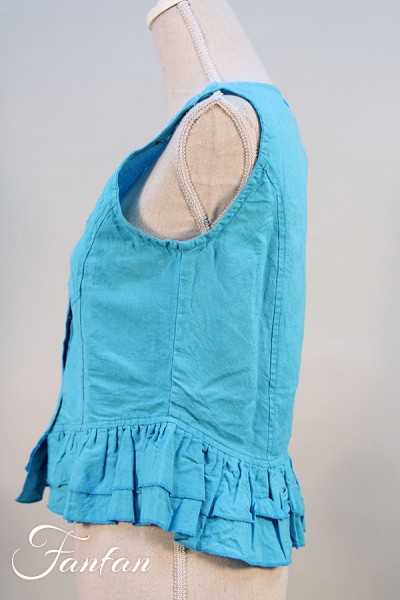 Rhum Raisin Gilet Jean de florette n°80 Bleu