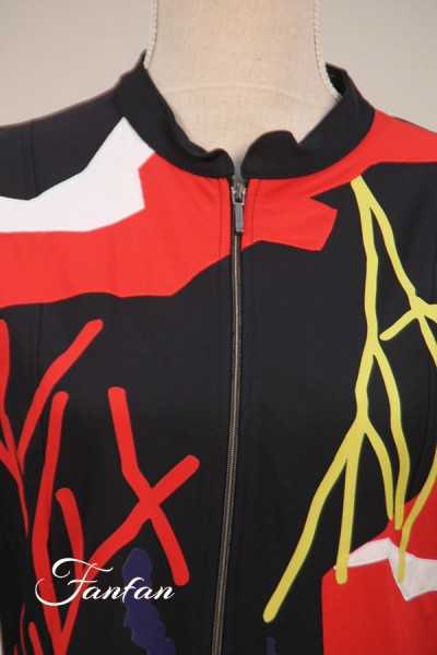 Aventures des toiles Manteau court multicolore découpe laser 947143