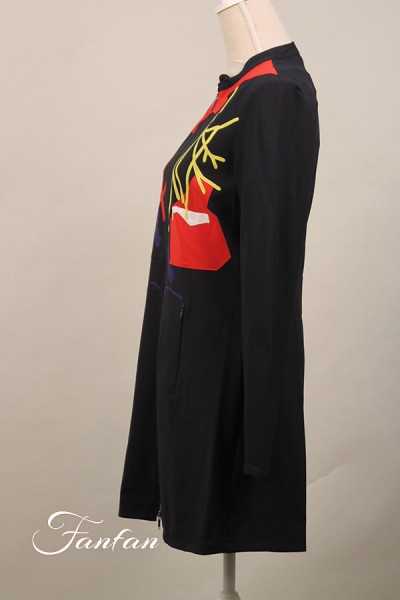 Aventures des toiles Manteau court multicolore découpe laser 947143