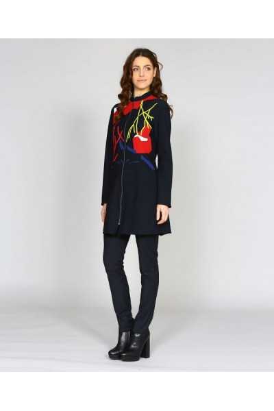 Aventures des toiles Manteau court multicolore découpe laser 947143