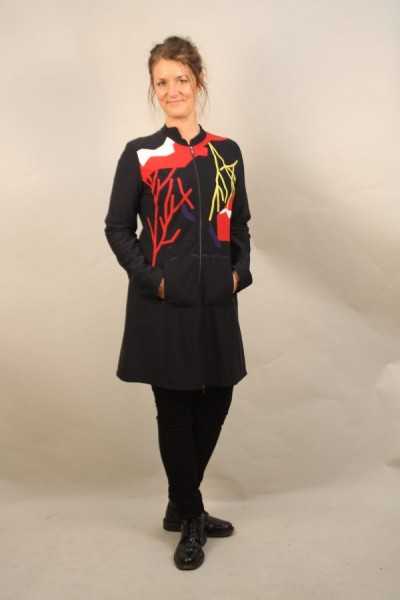 Aventures des toiles Manteau court multicolore découpe laser 947143