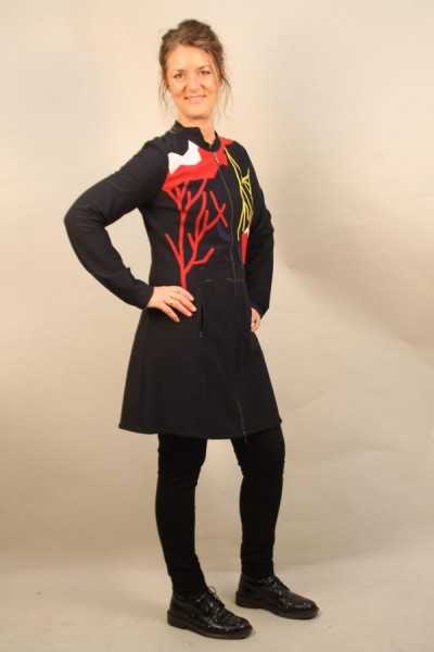 Aventures des toiles Manteau court multicolore découpe laser 947143